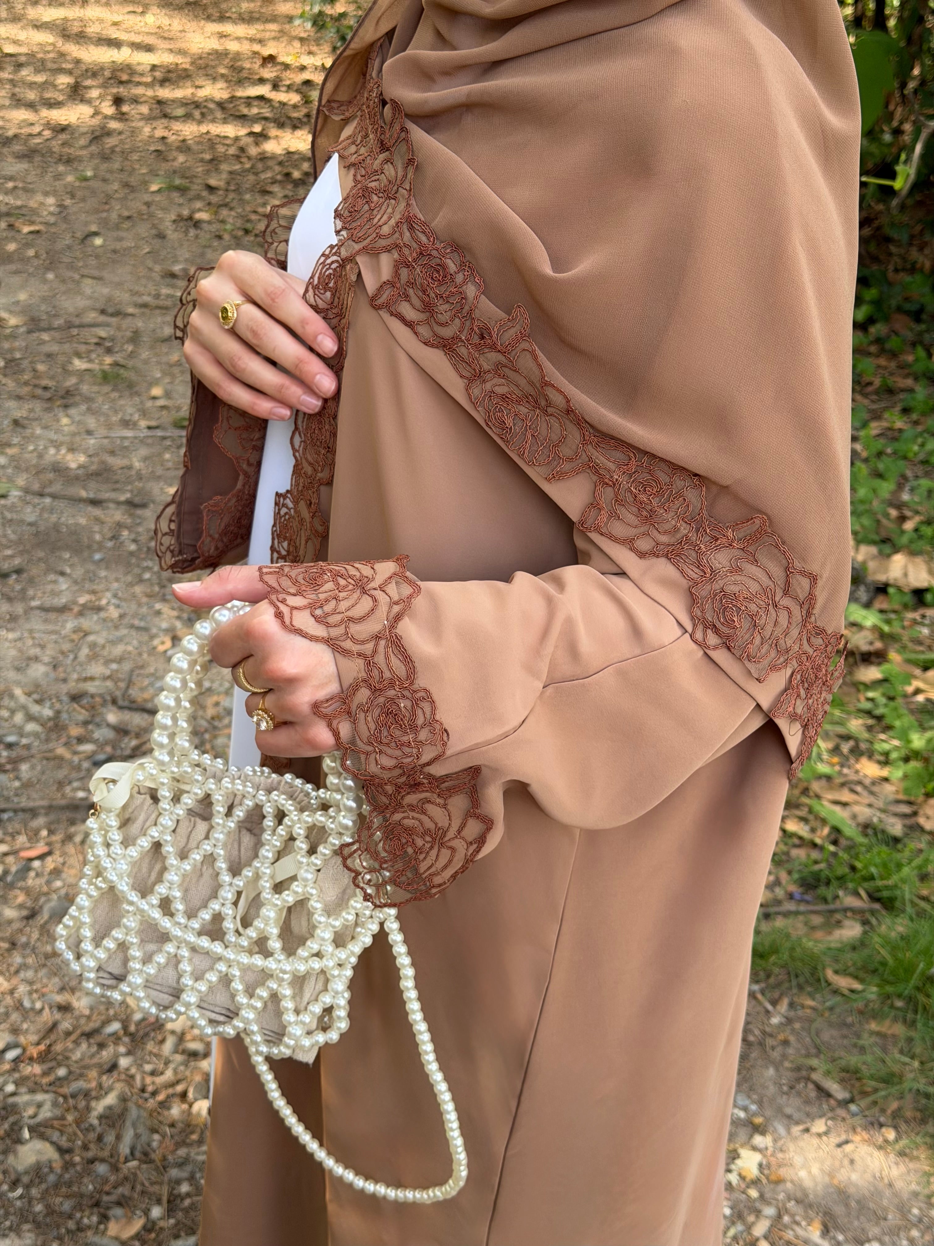 Floral signature - Marron
