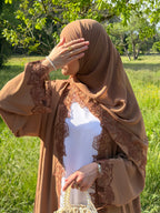 Floral signature - Marron